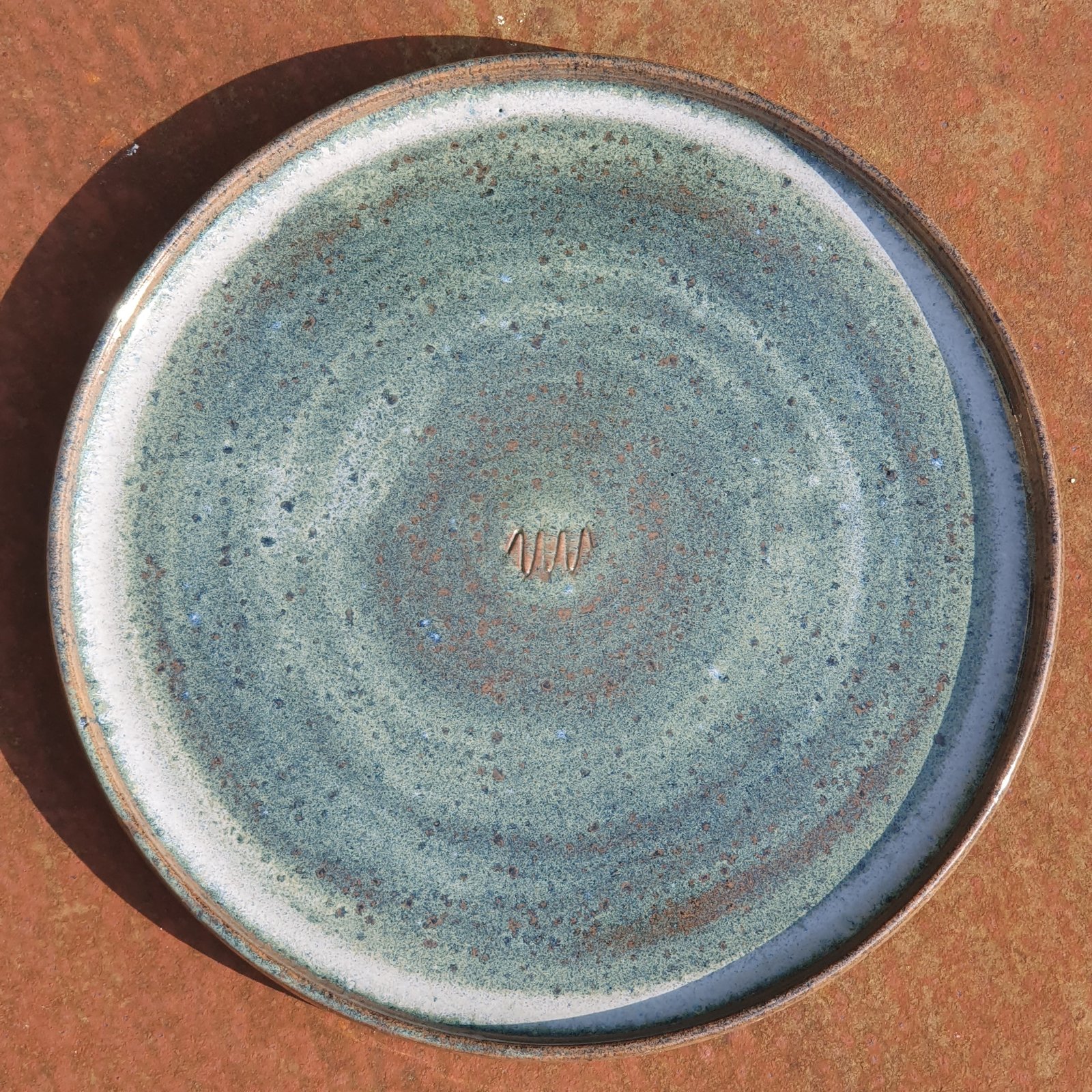 Bord NATUUR, atlantis — bruin met blauw accent