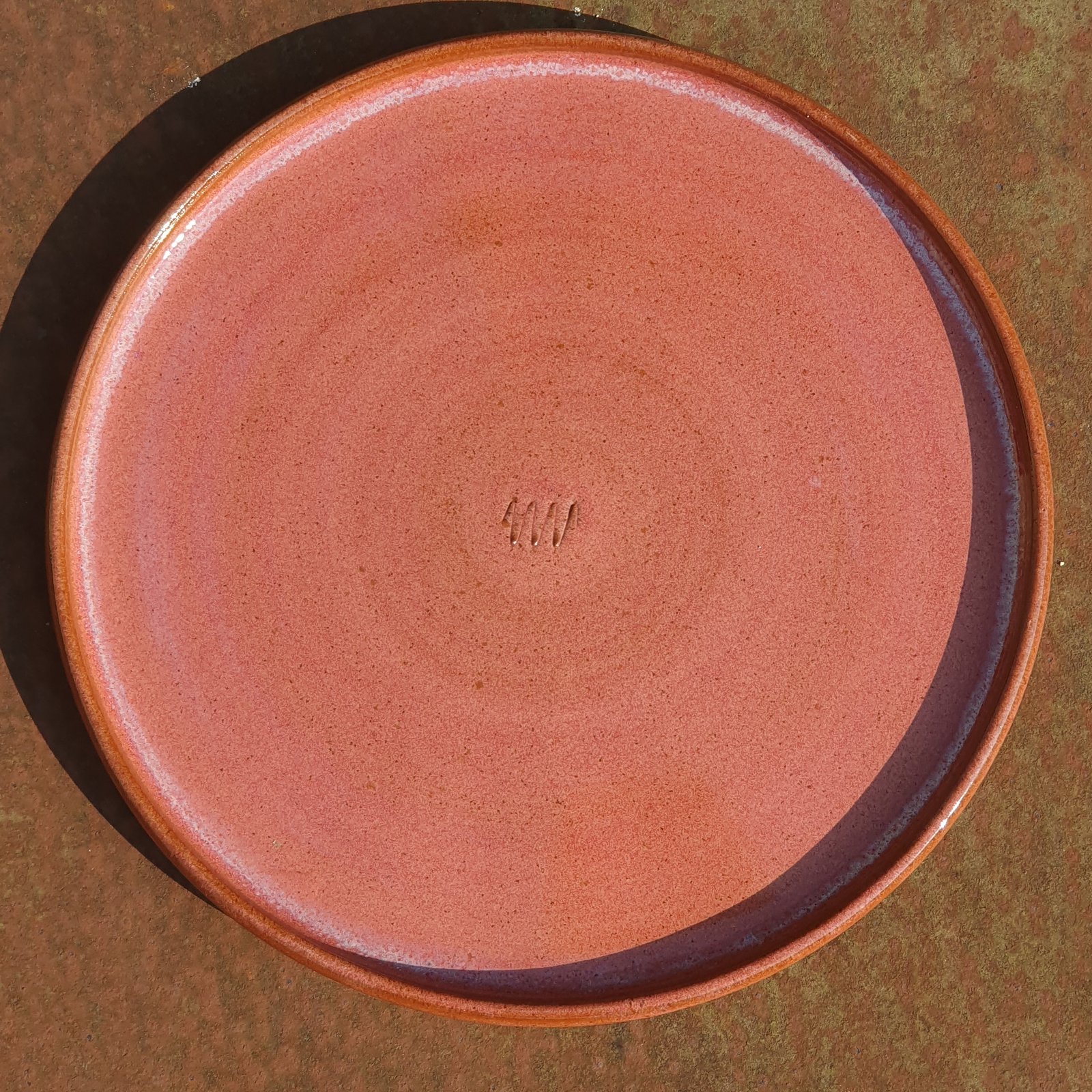 Bord NATUUR, bloesem — bruin met roze accent